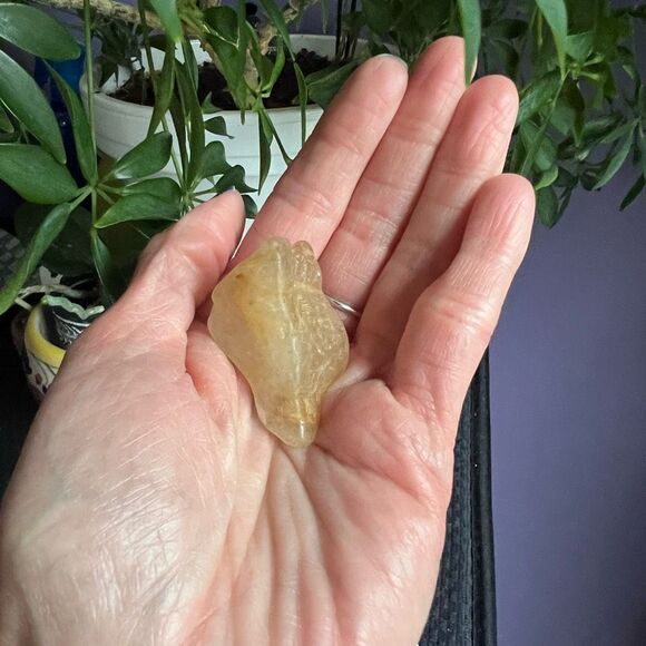 Golden Rutilated Quartz Crystal Freeform (#11) - Picture 2 of 14